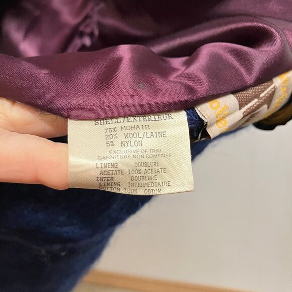 Bardolino Luxury Mohair Wool Coat Variegated Blue Vintage Anna Collection - Picture 9 of 12